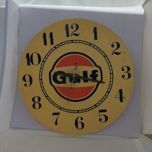 Gulf Oil Clock Vintage